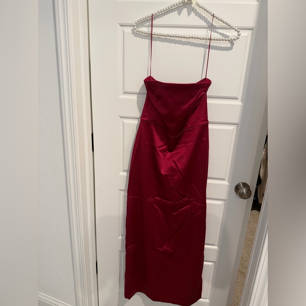 Abercrombie & Fitch Strapless Burgundy Dress